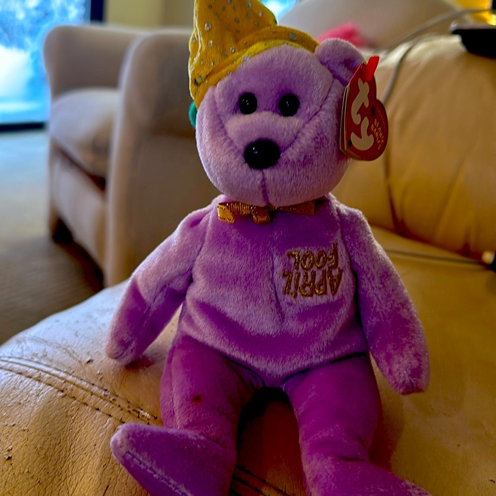 Ty beanie babies Jokester bear with tags